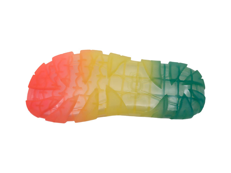 Three colors gradual dyeing TPU